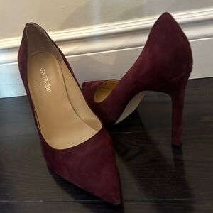Ivanka Trump Suade Burgundy Heels